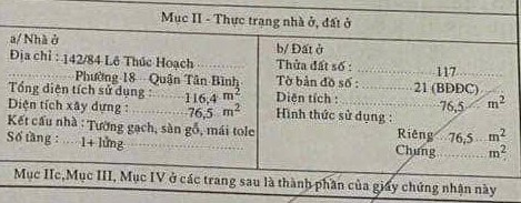 Bán nhà góc 2 mặt tiền, hẻm xe hơi 8m, Lê Thúc Hoạch, Tân Phú, đã hoàn công, nhỉnh 6 tỷ